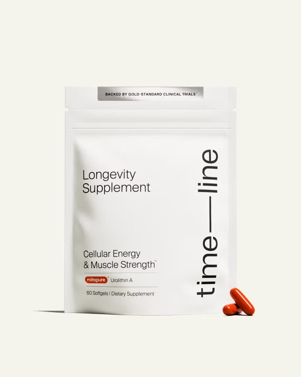 Time Line Mitopure 500mg (60 cápsulas) - Energía Celular Premium - Suplemento Dietario