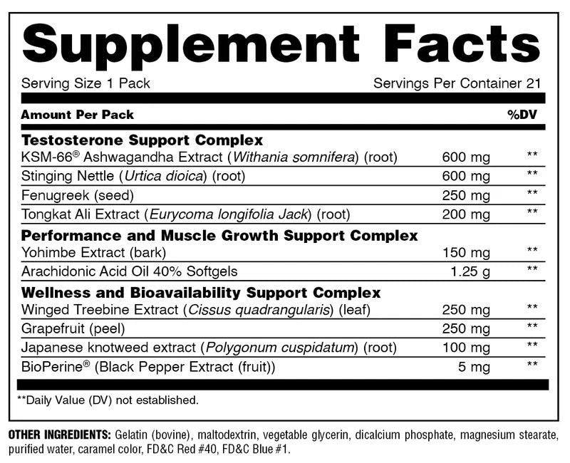 Animal Advanced Test - Testosterona Natural y Rendimiento Extremo - Suplemento Dietario
