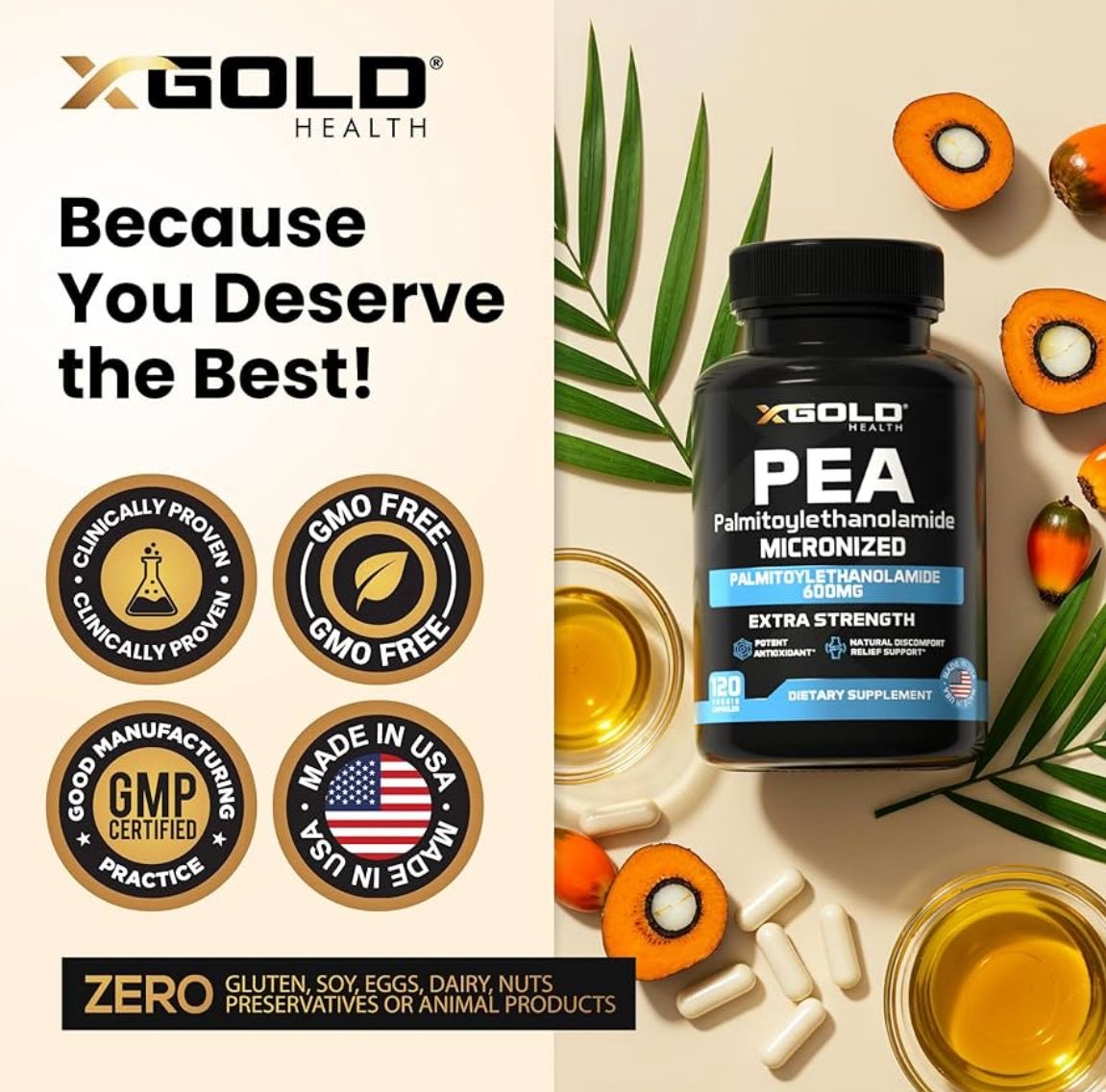 XGold Heatlh - PEA Micronized 600 mg