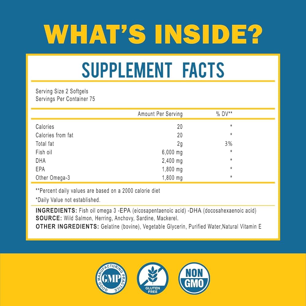 Omega 3 MOM NUTRIX Fish Oil 6000mg - 150 cápsulas