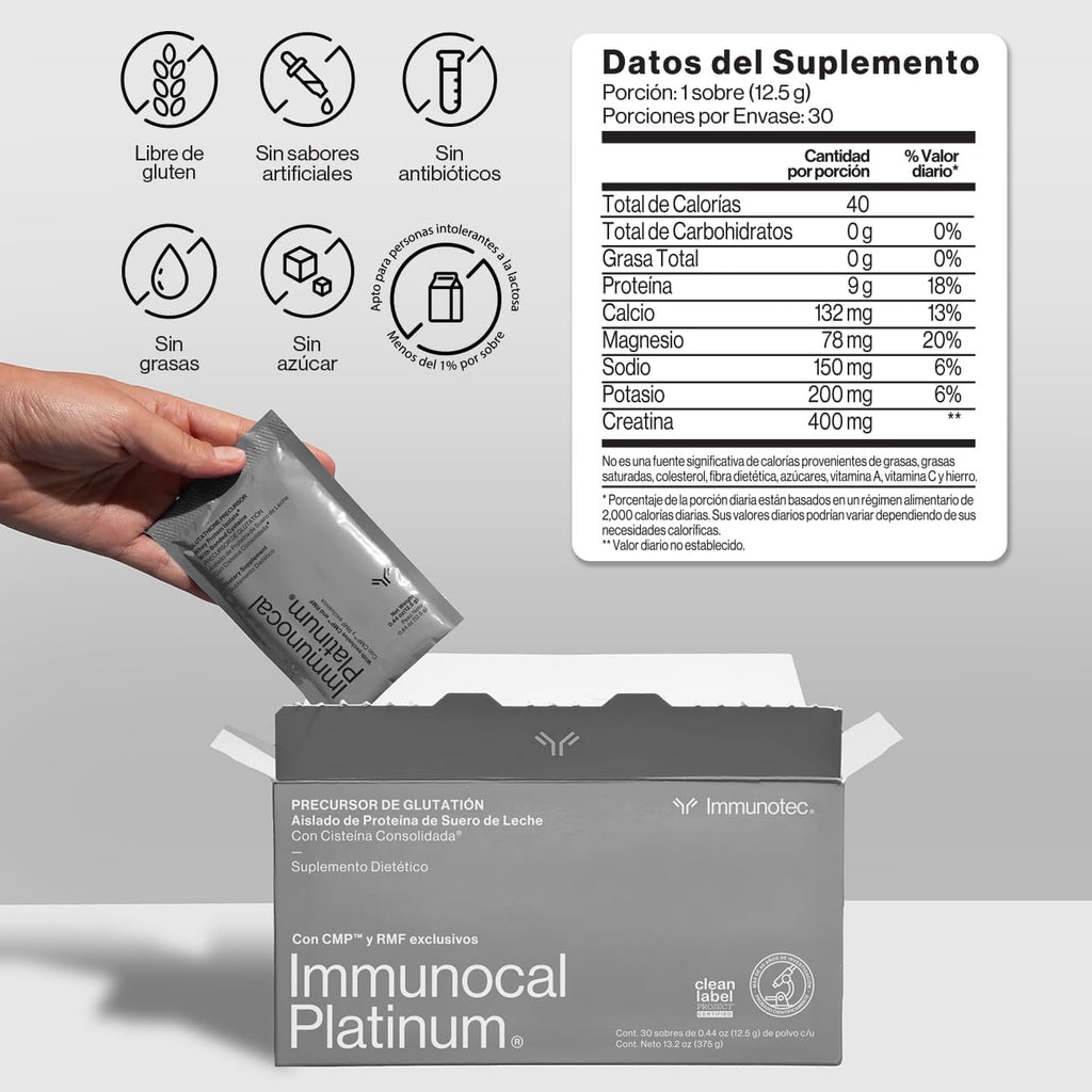 Inmunocal Platinium Inmunotec (en sobres) - Nutrición Avanzada